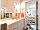 Bathroom with double sinks and a large vanity at 329 E Allenton St, Mount Gilead, NC 27306