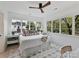 Spacious bedroom with large windows and serene atmosphere at 1401 Heather Ln, Charlotte, NC 28209