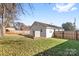 Large backyard with shed and wooden fence at 209 N Dilling St, Kings Mountain, NC 28086