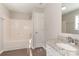 Updated bathroom with granite vanity and a tub shower at 714 Knots Lndg, Clover, SC 29710