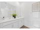 Double vanity bathroom with modern finishes and large mirror at 208 Brinkley Dr # 10, Kings Mountain, NC 28086