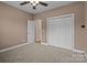 Bedroom with double door closet and carpet flooring at 412 Autumnlight Dr, Salisbury, NC 28147