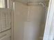 Small, updated corner shower stall at 223 Chester Ave, Great Falls, SC 29055