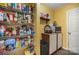 Well-stocked pantry with wire shelving providing ample storage at 12413 Stowe Acres Dr, Charlotte, NC 28262