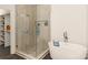 Spa-like bathroom with a soaking tub and large walk-in shower at 9000 Boyd Dr, Matthews, NC 28105