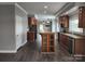 Open concept kitchen with island and stainless steel appliances at 129 Burning Ln, Stony Point, NC 28678