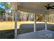 Covered back porch overlooking a spacious backyard at 1865 Rock Hill Church Rd # 3, Matthews, NC 28104