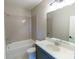 Bathroom with vanity, toilet and shower/tub combo at 1865 Rock Hill Church Rd # 3, Matthews, NC 28104