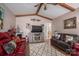 Living room with hardwood floors and a large TV at 4298 Maiden Hwy, Lincolnton, NC 28092