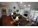 Living Room with hardwood floors, fireplace, and access to backyard patio at 479 Club Dr, Stanley, NC 28164