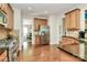Kitchen with stainless steel appliances and granite countertops at 16404 Grassy Creek Dr, Huntersville, NC 28078
