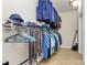 Spacious walk-in closet with ample shelving and hanging space at 16404 Grassy Creek Dr, Huntersville, NC 28078