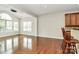 Breakfast nook with hardwood floors and view to backyard at 16404 Grassy Creek Dr, Huntersville, NC 28078