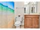 Clean bathroom with wooden vanity and shower at 16404 Grassy Creek Dr, Huntersville, NC 28078