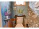 Small bathroom with painted walls and unique decor at 2224 Taylor Rd, Shelby, NC 28152