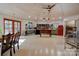 Open kitchen with colorful tile and a red refrigerator at 2224 Taylor Rd, Shelby, NC 28152