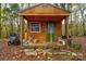 Inviting wooden guest house with green door at 2224 Taylor Rd, Shelby, NC 28152