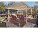 Patio with seating area under covered pergola at 508 3Rd Ne Ave, Conover, NC 28613