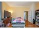 bedroom with twin bed, dresser, and keyboard at 402 W 7Th St, Newton, NC 28658