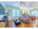 Spacious living room with hardwood floors and ceiling fan at 402 W 7Th St, Newton, NC 28658