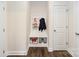 Convenient mudroom with built-in bench and storage at 4356 Bronze Blvd, Sherrills Ford, NC 28673