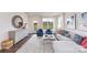 Relaxing living room featuring a large sectional sofa and backyard access at 4356 Bronze Blvd, Sherrills Ford, NC 28673