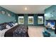 Charming bedroom with a space theme and built-in workspace at 4356 Bronze Blvd, Sherrills Ford, NC 28673