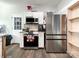 Kitchen with stainless steel appliances and white cabinets at 5425 Creekwood Dr, Salisbury, NC 28147