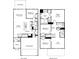 Two-story home floor plan, showcasing a two-car garage and loft at 913 Smithcliffs Trl, York, SC 29745
