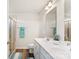 Clean bathroom with double vanity, a shower, and a modern design at 2016 Tupelo Grove Ln, Gastonia, NC 28054