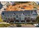 Aerial view of townhouses and surrounding area at 2016 Tupelo Grove Ln, Gastonia, NC 28054
