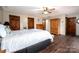 Main bedroom with dark wood floors and large closet at 3092 Lee Lawing Rd, Lincolnton, NC 28092