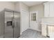 Modern kitchen featuring stainless steel appliances and white shaker cabinets at 1412 10Th St, Statesville, NC 28677