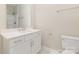 Clean bathroom with white vanity, quartz countertop and a shower/tub combo at 1412 10Th St, Statesville, NC 28677