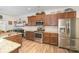 Modern kitchen featuring stainless steel appliances and ample cabinetry at 1628 Savory Ln, Charlotte, NC 28216