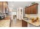 Kitchen with granite countertops and stainless steel appliances at 1628 Savory Ln, Charlotte, NC 28216