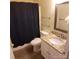 Clean bathroom with granite countertop and shower at 2123 13Th Street Ne Ct, Hickory, NC 28601