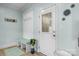 Laundry room with bench and built-in storage at 1246 Hillsboro Ave, Hickory, NC 28602