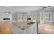 Open concept kitchen with island and double sinks at 6200 Crestwick Ct, Charlotte, NC 28269