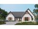 Modern farmhouse exterior with white brick and a metal roof at 7801 A Burbank Ln, Denver, NC 28037