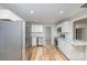 Modern kitchen with stainless steel appliances and white cabinets at 1744 Laurel Ln, Gastonia, NC 28054