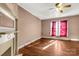 Spacious living room with hardwood floors and fireplace at 307 Kings Mountain St, Clover, SC 29710