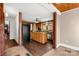 Kitchen with wood cabinets and island at 307 Kings Mountain St, Clover, SC 29710
