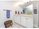 Bright bathroom with double sinks and ample counter space at 401 N Church St # 406, Charlotte, NC 28202