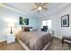 Bright bedroom with a comfortable bed and built-in desk at 401 N Church St # 406, Charlotte, NC 28202