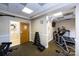 Fitness room equipped with cardio and weight machines at 401 N Church St # 406, Charlotte, NC 28202