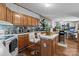 This kitchen features an island and ample counter space at 4742 Sherrills Ford Rd, Salisbury, NC 28147