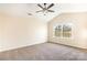 Bedroom with carpeted floor and a ceiling fan at 9036 Bradstreet Commons Way, Charlotte, NC 28215