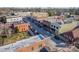 Aerial view of a town's streets and buildings at 519 Winding Way # 5, Belmont, NC 28012