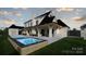 Luxury home backyard with pool and patio area at 519 Winding Way # 5, Belmont, NC 28012